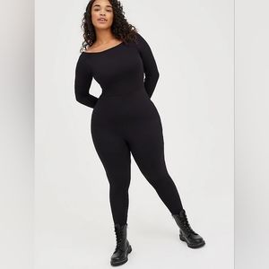 Torrid Premium Long Sleeve Catsuit, size 4, black